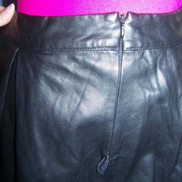 Who What Wear Pleather Skirt - Black Sz 12 - Picture 5 of 6